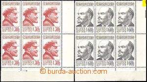 31479 - 1970 Pof.1827-8, pravé dolní rohové 6-bloky s okraji a da