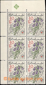 31526 - 1979 Pof.2365, UL block of 6 with margin and green logo TÚS