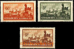 31534 - 1933 SAARGEBIET  Mi.168-170 Neunkirchen, svěží, kat. 270�