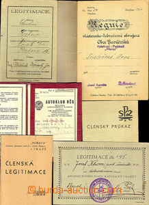 31814 - 1932/56 IDENTITY CARDS  set 6 pcs of various identity-card a