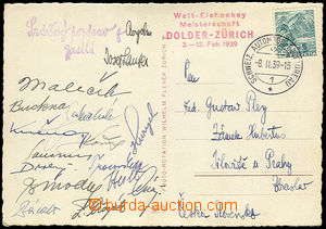 31956 - 1935-46 LEDNÍ HOKEJ  sestava 4ks pohlednic ze zahraničí o