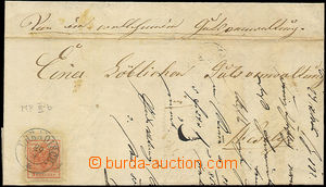 32183 - 1856 folded letter paid with Mi.3, MP III.b., ample margins,