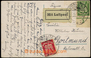32215 - 1925 Let. lístek (pohlednice) vyfrankovaný Let. známkami 