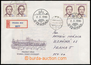 32223 - 1993 POB2, commemorative envelope Czech Post sent as Reg wit