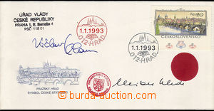 32224 - 1993 POB1A, commemorative envelope Czech Post, Un, with sign