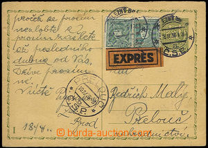 32335 - 1936 CDV50/I., sent as express, with uprated by. stamps Šte