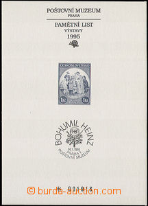 32437 - 1995 Pof.PTM1, Heinz (Mánes - January), mint never hinged, 
