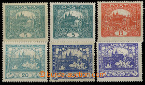 32444 -  comp. 6 pcs of stamps with comb perf A, Pof.4A, 4Aa, 7A, 8A