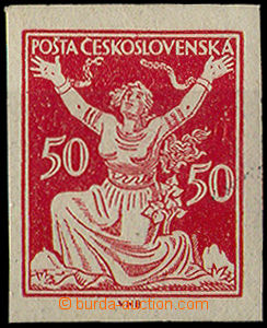 32782 - 1920 Pof.155N, imperforated, good margins, smaller hinged, e