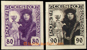 32801 - 1920 Pof.162-3N, both imperforated, 1x hint, exp. by Stupka