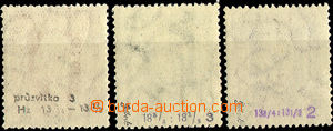 32814 - 1925 Pof.187A-189A Neotypie (gravure-print), wmk 3, 3, 2, 2x