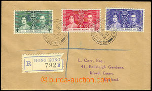 32890 - 1938 R-dopis vyfr. zn. Korunovace hodnoty 4+15+25c, DR Regis