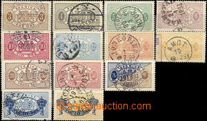 32994 - 1874 Mi.1-11B, 12 + 13, služební známky, dobrý stav, kat