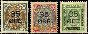 33009 - 1912 Mi.60-62, overprint, hinged, otherwise good, catalogue 