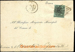 33080 - 1859 letter with Mi.2, grid pmk + other illegible, good cond