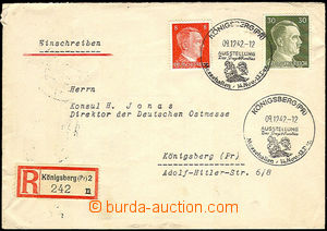33135 - 1942 Reg letter in the place, with 8+30Pf  with 2x special p