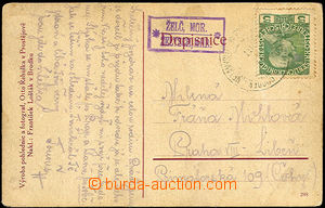 33184 - 1914 postcard with violet postal agency pmk ŽELČ, MOR.* Ž