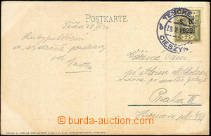 33287 - 1920 postcard from Czech sender to Prague, franked with. Pol