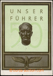 33589 - 1939 postcard issued to 50. birthday of A. Hitler UNSER FÜH
