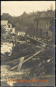 33793 - 1916? Desná?, view of destroyed village evidently after dam