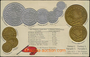 33885 - 1900 mince na pohlednicích, Turecko, tlačená litho, nepou