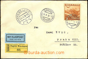34043 - 1936 R airmail letter sent to ČSR, franked with 3Sch, Mi.61