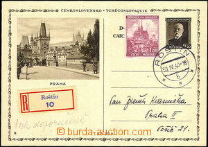 34102 - 1940 CDV67/8 Praha, zaslaná jako R-tiskopis, dofr. zn. 1,20