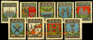 34123 - 1915 AUSTRIA  comp. 9 pcs of various Surtax color varnished 