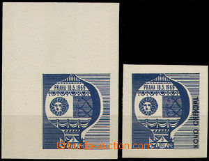 34358 - 1969 surtax stmp balloon post values 5Kčs, 2 pcs of, 1x wit