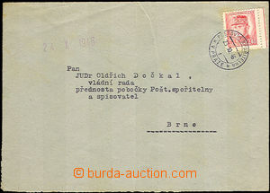 34380 - 1946 POŠTOVNÍ SPOŘITELNA  vyfr. dopis s DR Poštovní spo