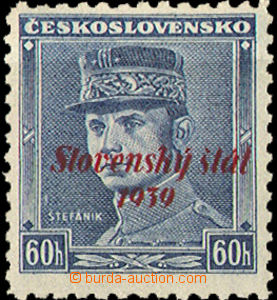 34450 - 1939 Alb.11 Přetisková Štefánik, svěží, kat. 350Sk