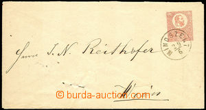 34630 - 1871 postal stationery cover with printed stmp 5 Kreuzer lit