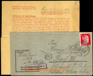 34657 - 1944 KT BUCHENWALD dopis od českého vězně KT napsaný na