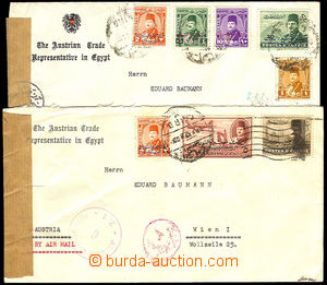 34692 - 1952 comp. 2 pcs of airmail letters to Austria, multicolor f