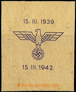 34741 - 1942 Pof.72, ZT přítisku na zn. k 3. výročí Protektorá
