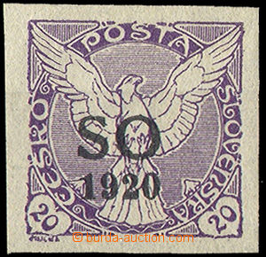 34747 -  Pof.SO31N, Newspaper stamp 20h unissued with black overprin