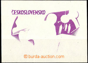 34794 - 1973 ZT Pof.2024, záze tisku fialovou barvou na papíru s l