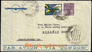 34850 - 1936 airmail letter to Czechoslovakia, with Mi.388, 363, CDS