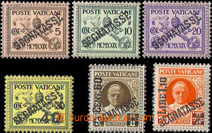 34957 - 1931 Mi.1-6 doplatní přetisková, kompl. série, nálepky,