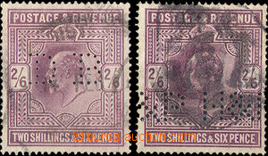 34972 - 1902 Mi.115A, comp. 2 pcs of stamps, both with perfin (DB, H