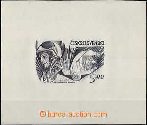 34981 - 1973 ZT Pof.2025 v černé barvě na papíru s lepem
