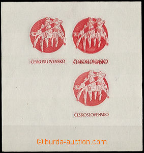 34996 - 1971 PLATE PROOF Pof.1929 in red color, 3 print from that 1x