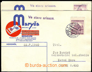 35270 - 1940 comp. 2 pcs of commercial PC Maryša with additional ca
