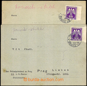 35271 - 1944 2 pcs of policejních summons to/at building antiaircra