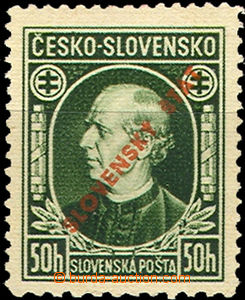 35312 - 1939 Alb.23C  Hlinka 50h, combined perf C5, marked and exp. 