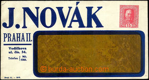 35369 - 1916 private postal stationery cover J.Novák Prague with pr