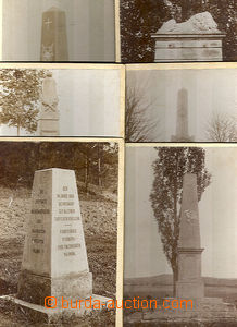 35488 - 1900 FOTOGRAFIE  sestava 6ks fotografií pomníků padlým v