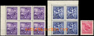 35500 - 1943 Pof.108-10, Wagner, comp. 3 pcs of plate variety, 108 w