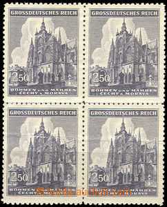 35518 - 1944 Pof.121 Sv. Vít, vodorovná 2-páska (dolní známky n