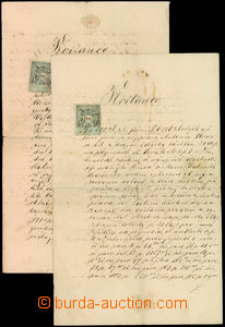 35603 - 1885 2 pcs of stamped releases with usage revenue 2½ 